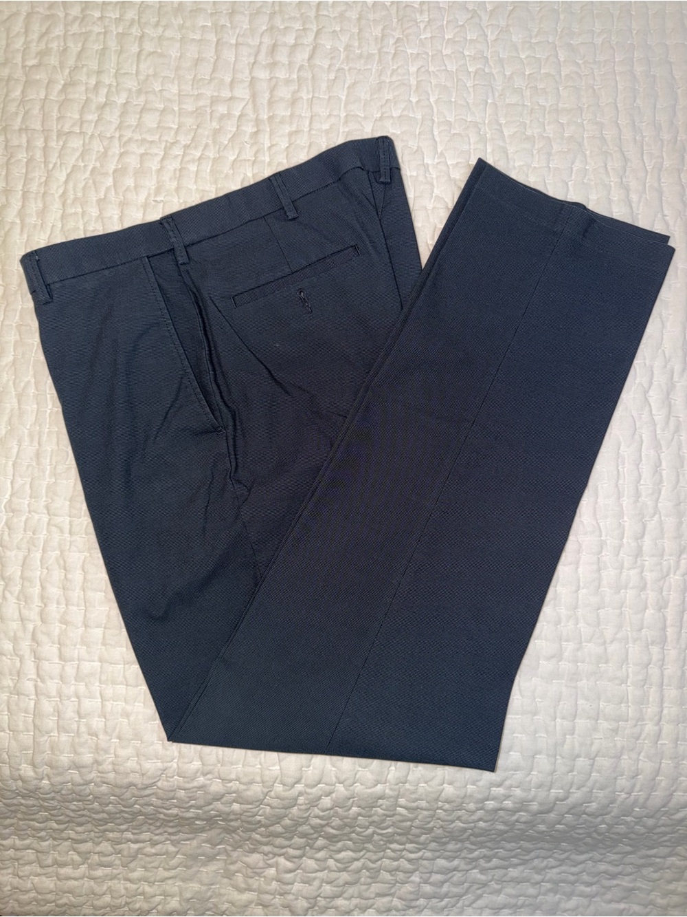 Haggar Navy Dress Pants with Back Welt Pocket
